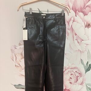 Aritzia Melina black patent pant size 4